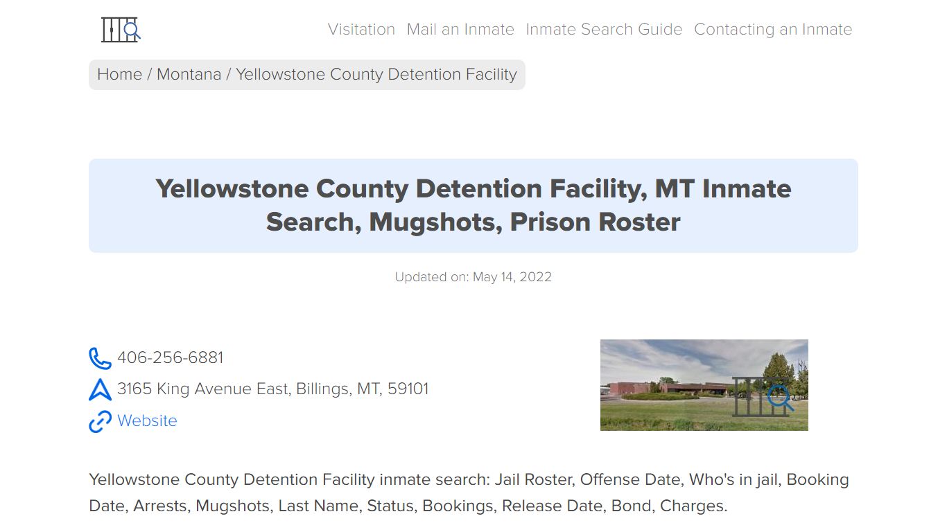 Yellowstone County Detention Facility, MT Inmate Search ...